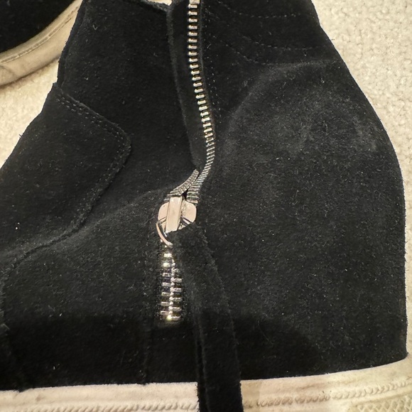 Steve Madden wedge sneakers black suede 8M - Picture 4 of 4